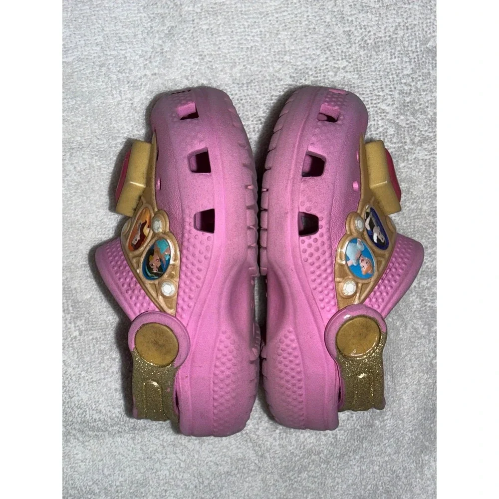 Girls Disney Princess Crystal Pink Crocs Size‎ Child 4